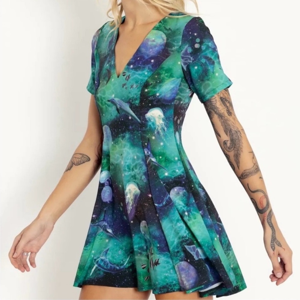 BLACKMILK Galactic Ocean Evil V Dress - size XS